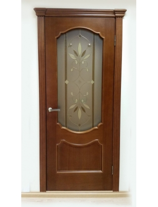 Дверь Афина с витражным стеклом «Версаль»