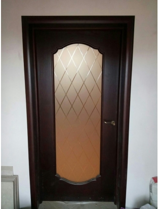 Дверь «Афина» со стеклом Ромб гравироввка